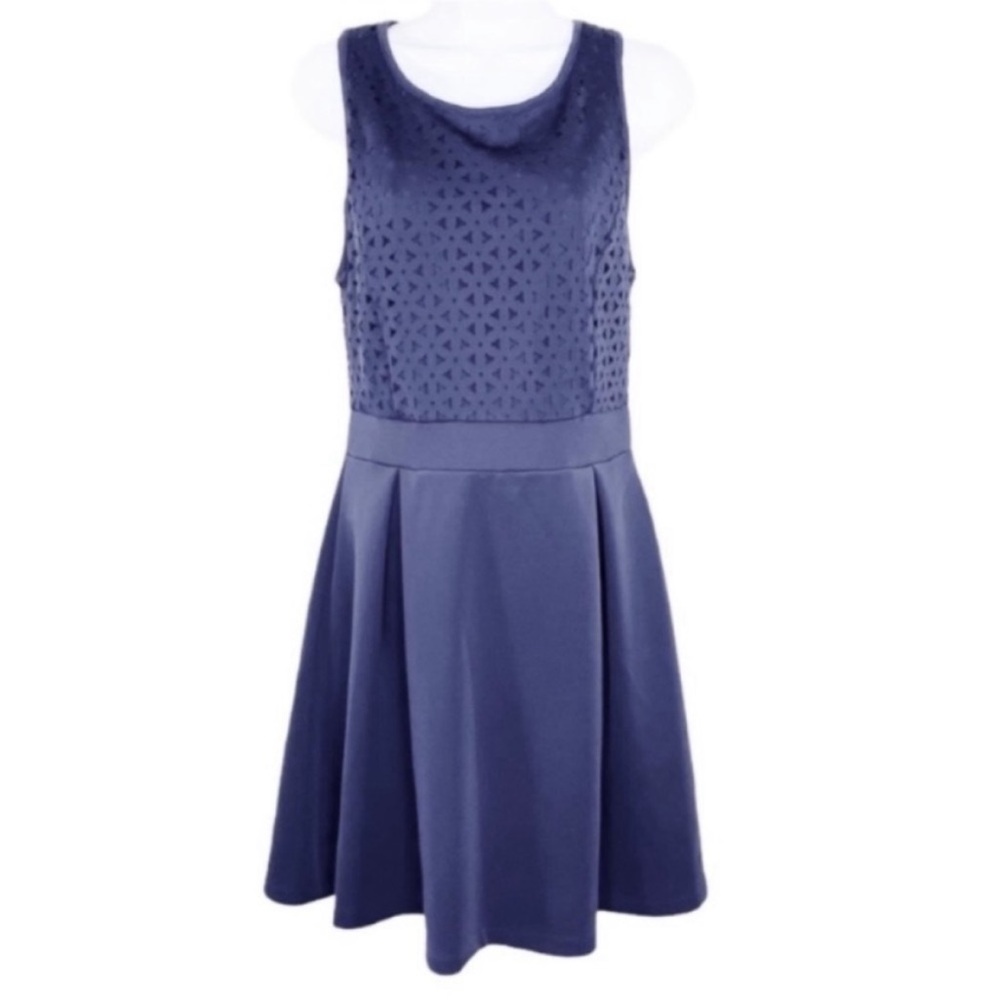DINA BE cut out sleeveless dress M blue